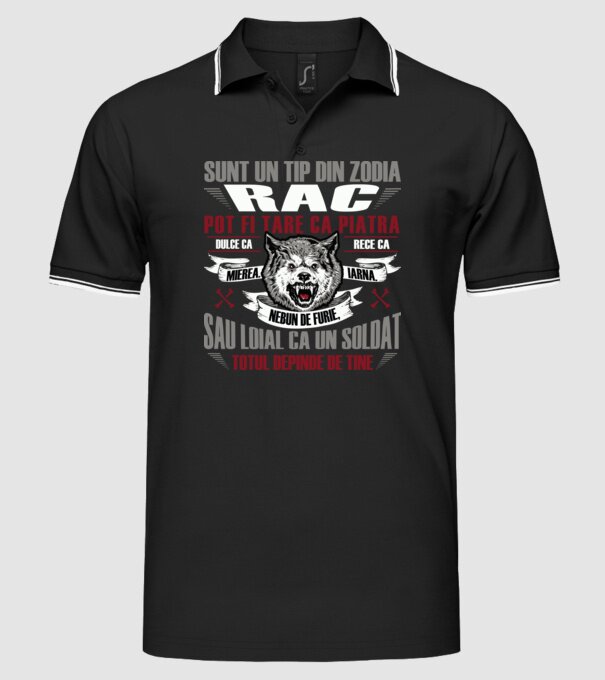 Sunt un tip din zodia Rac model negru pe tricou