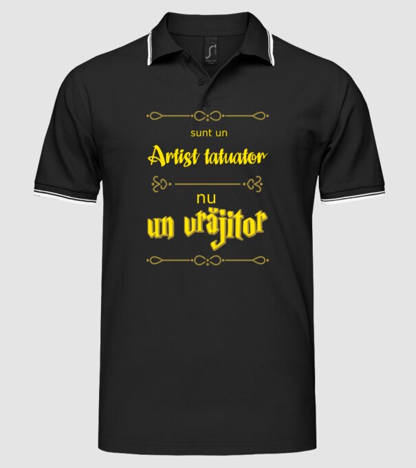 Sunt un artist tatuator, nu un magician model negru pe tricou
