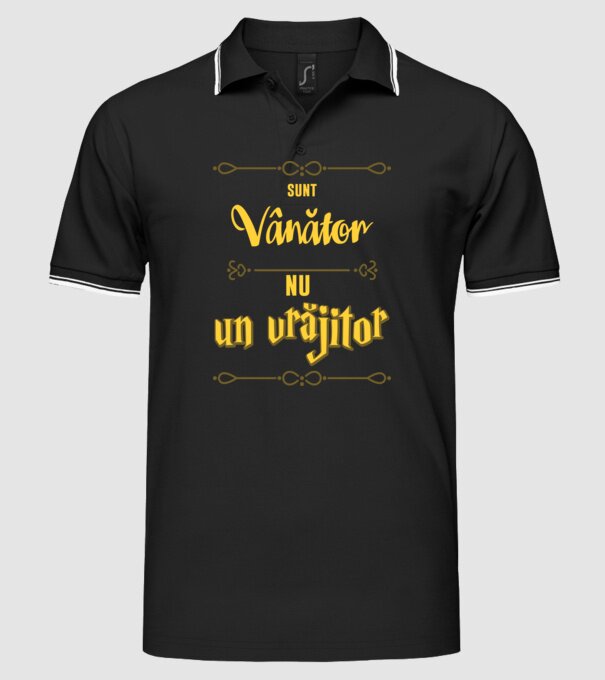 Sunt vânător, nu un magician model negru pe tricou