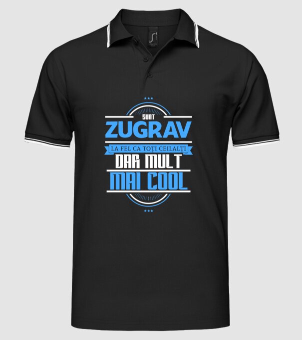 sunt_ZUGRAV model negru pe tricou