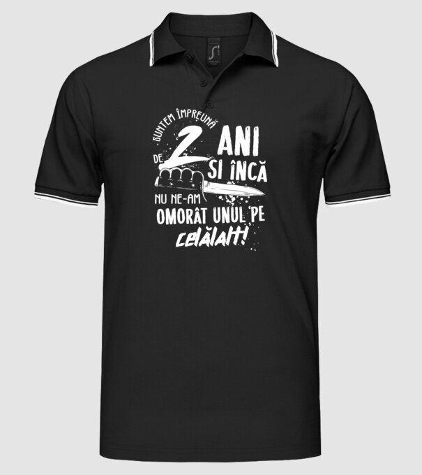 Suntem împreună de 2 ani model negru pe tricou