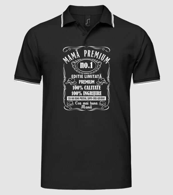 Mamă Premium - ediție limitată premium model negru pe tricou