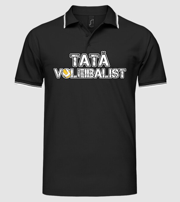 tată voleibalist model negru pe tricou
