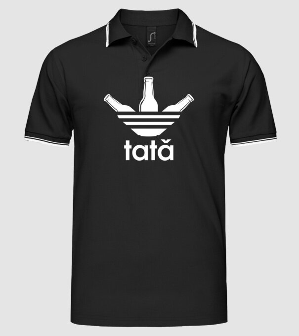 Tatadidas model negru pe tricou