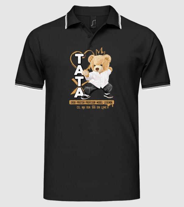 Tati Teddy model negru pe tricou