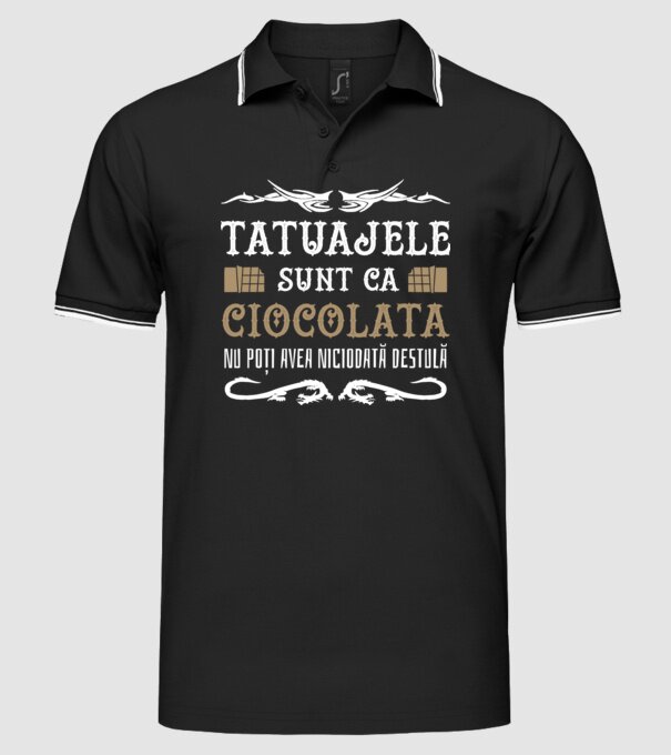 Tatuajele sunt ca ciocolata, nu poți avea niciodată destulă model negru pe tricou