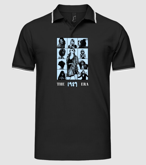Taylor Swift ERAS blue model negru pe tricou