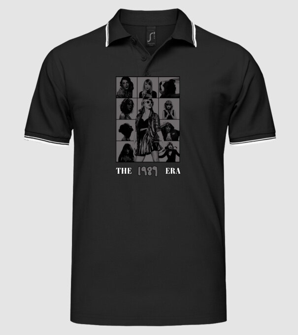 Taylor Swift ERAS grey model negru pe tricou