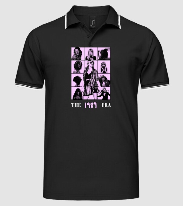 Taylor Swift ERAS lilac model negru pe tricou
