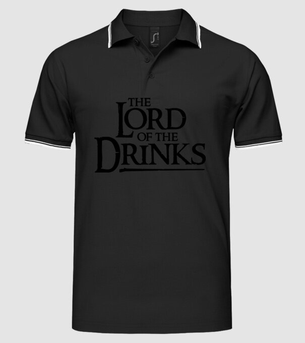 The Lord Of The Drinks model negru pe tricou