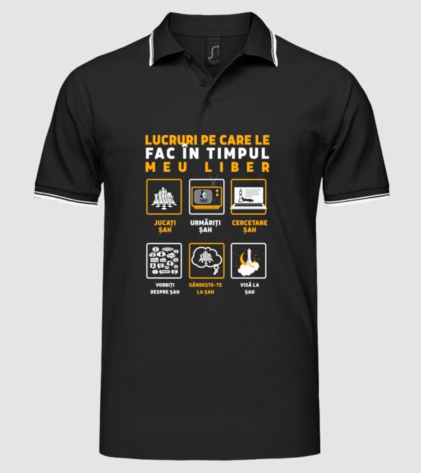 Things I do in my spare time EN model negru pe tricou