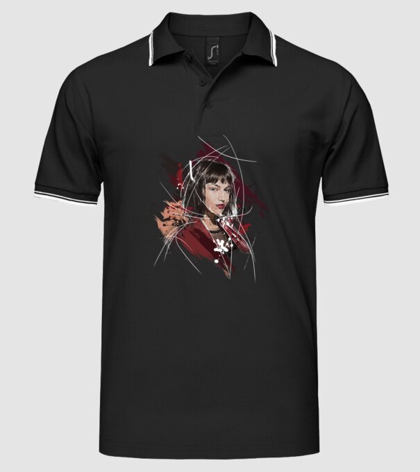 tokyo poster model negru pe tricou