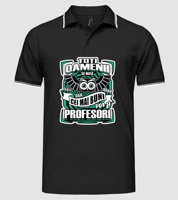 Toți oamenii profesori model negru pe tricou