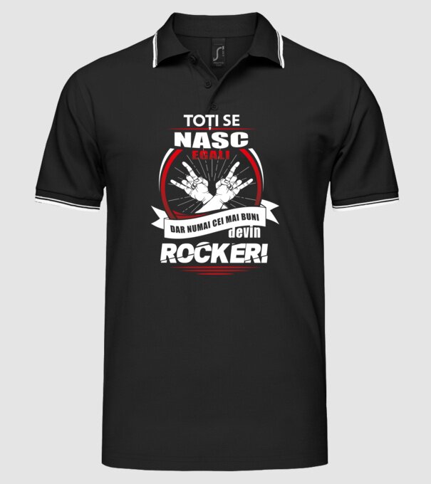 toți se nasc egali, dar numai cei mai buni devin rockeri model negru pe tricou