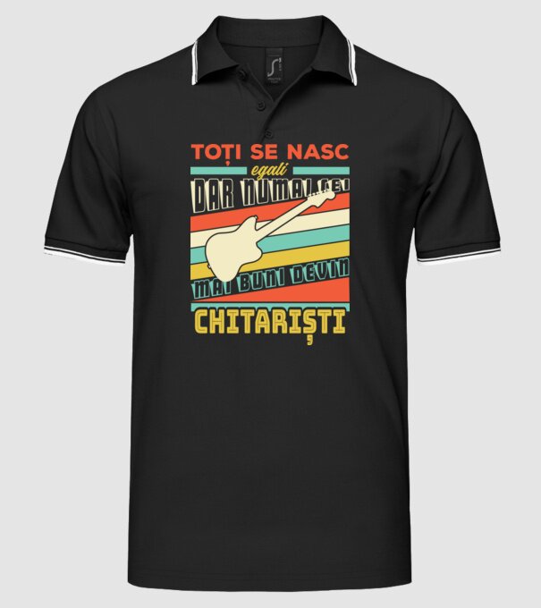 toți se nasc egali, dar numai cei mai buni devin chitariști model negru pe tricou