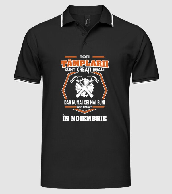 toți tâmplarii sunt creați egali, dar numai cei mai buni sunt născuți în noiembrie model negru pe tricou