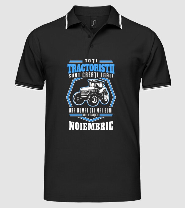 Toți tractoriștii sunt creați egali, dar numai cei mai buni sunt născuți în noiembrie model negru pe tricou