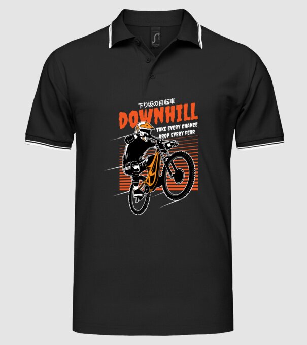 TR Downhill model negru pe tricou