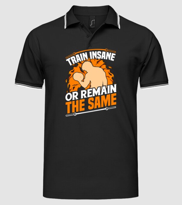 Train insane model negru pe tricou