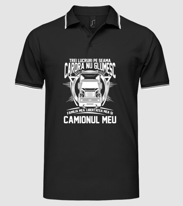trei lucruri pe seama cărora nu glumesc: familia mea, libertatea mea și camionul meu model negru pe tricou