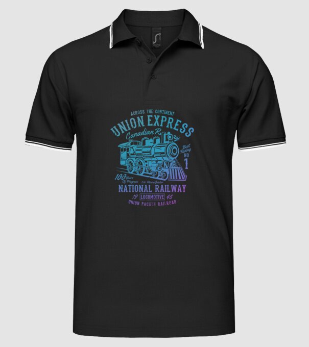 Trenuri model negru pe tricou