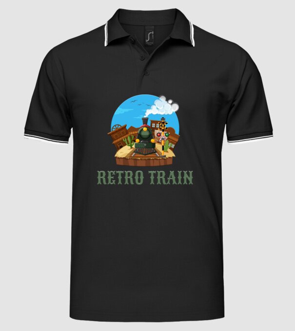 Trenuri model negru pe tricou