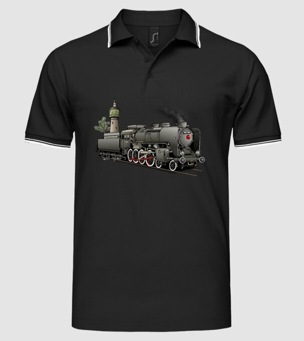 Trenuri model negru pe tricou