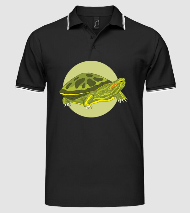 Turtle model negru pe tricou