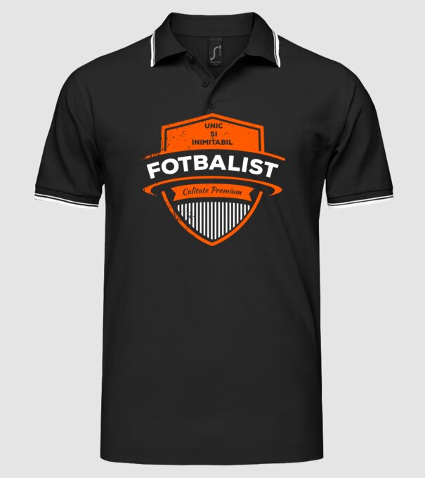 FOTBALIST unic și inimitabil calitate premium model negru pe tricou