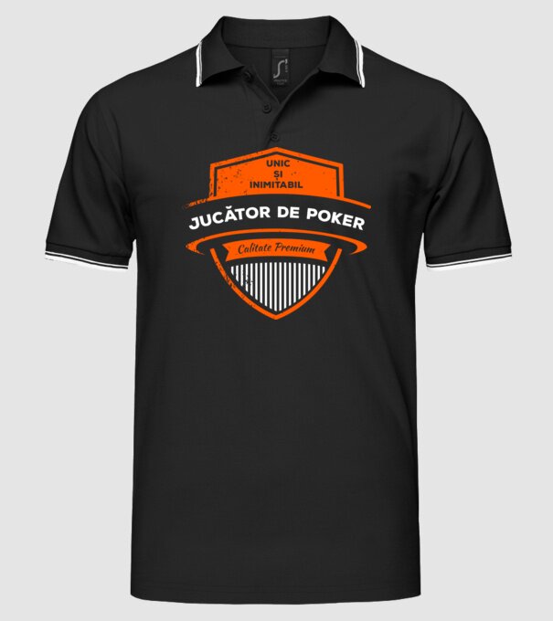 JUCĂTOR DE POKER unic și inimitabil calitate premium model negru pe tricou