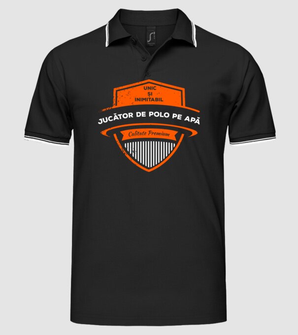Jucător de Polo pe apă unic și inimitabil calitate premium model negru pe tricou