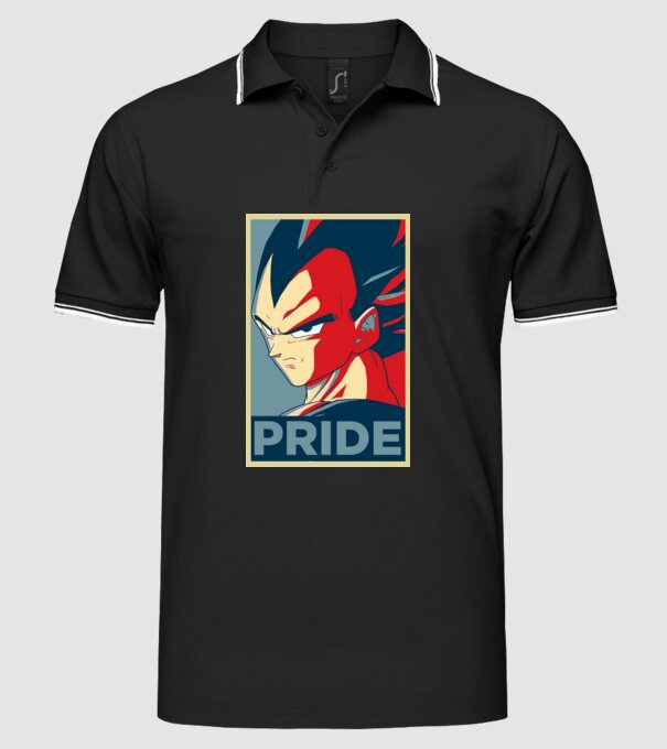 vegeta pride dragonball model negru pe tricou