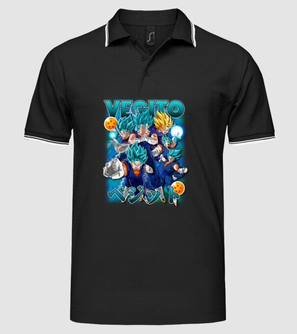 vegito dragonball model negru pe tricou