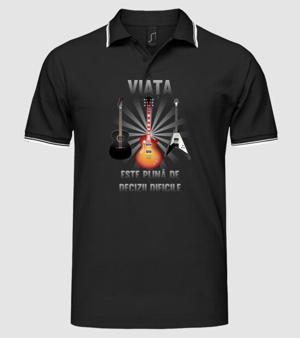 Viața este plină de decizii dificile model negru pe tricou