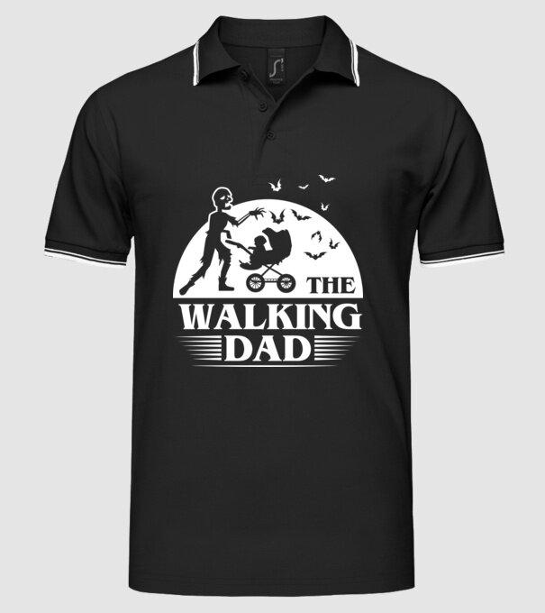 Walking dad model negru pe tricou