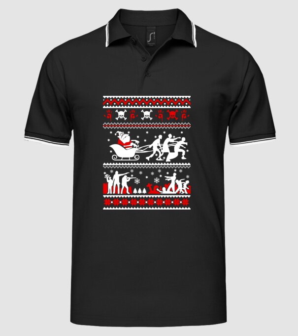 Walking Dead cu motiv norvegian model negru pe tricou