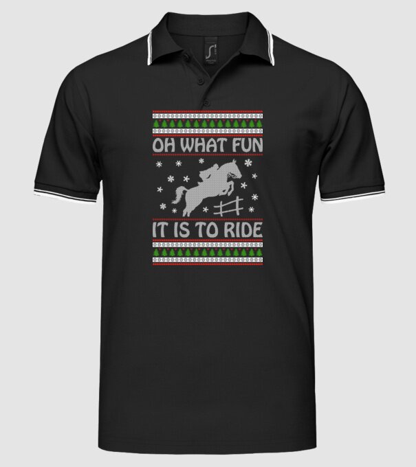 What Fun is to ride - Horse model negru pe tricou