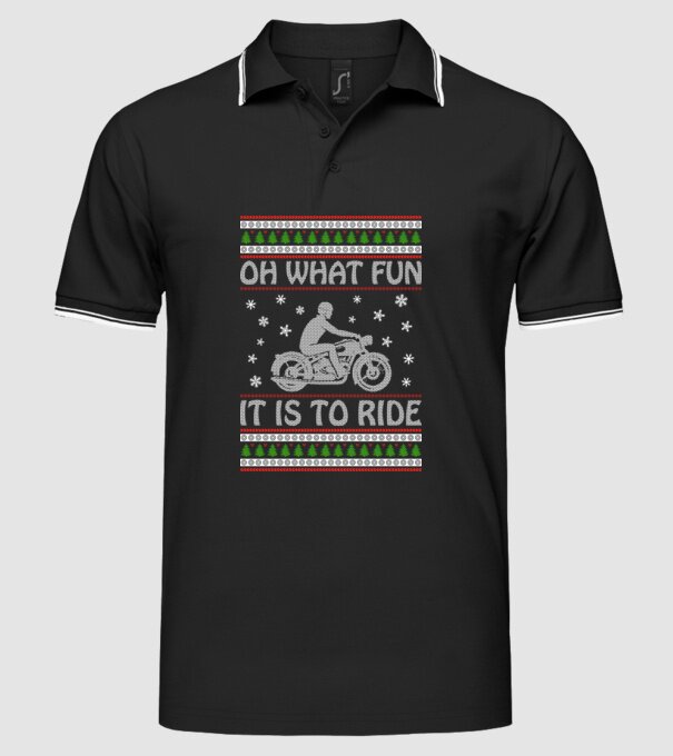 What Fun is to ride - Moto model negru pe tricou