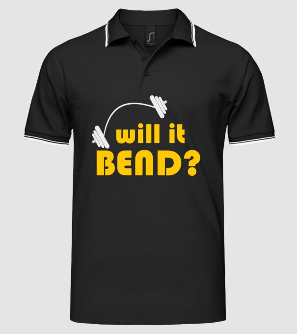 Will it bend model negru pe tricou