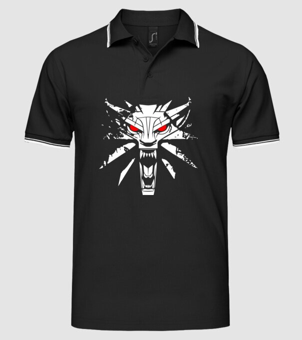 Witcher model negru pe tricou