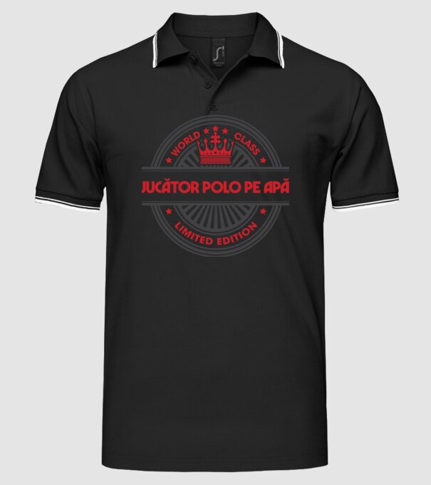 jucător polo pe apă model negru pe tricou