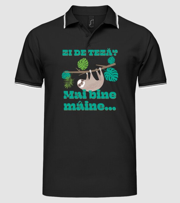 zi de teză? Mai bine mâine... model negru pe tricou