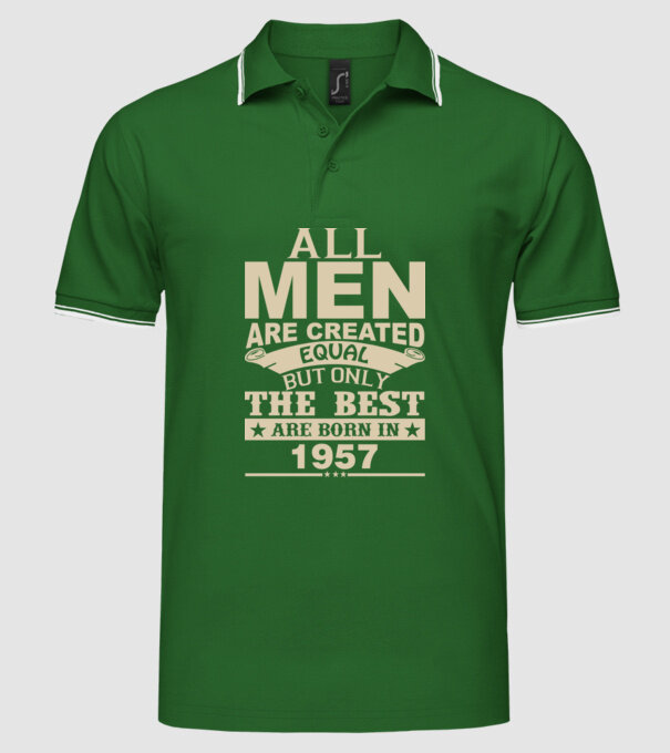All men are created - 1957 model verde pe tricou