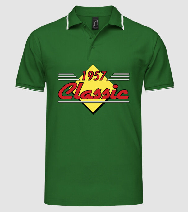 Classic - 1957 model verde pe tricou