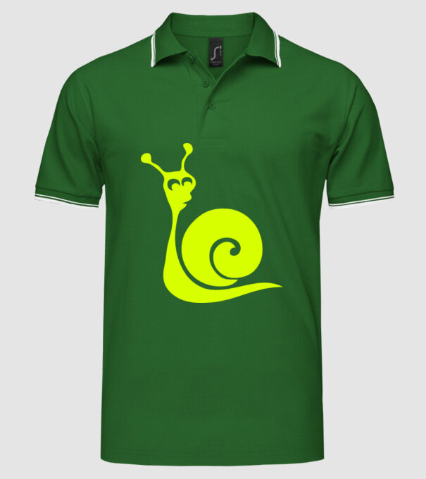 Snail model verde pe tricou