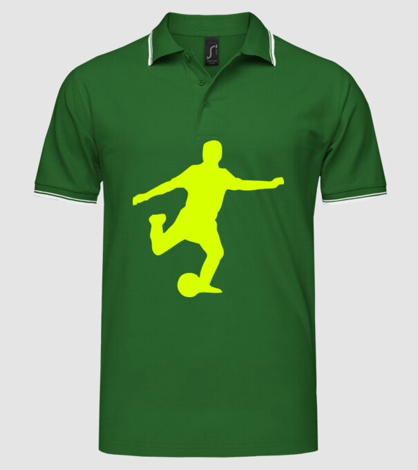fotbal 2 model verde pe tricou