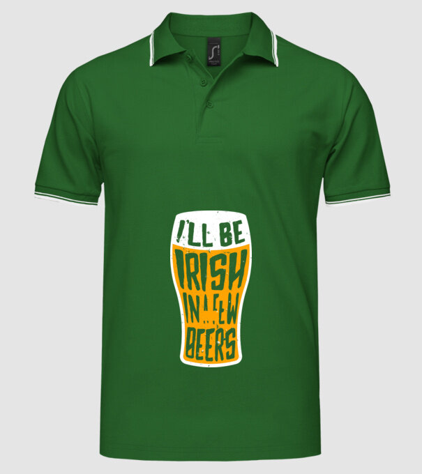 Irish in a few beer model verde pe tricou