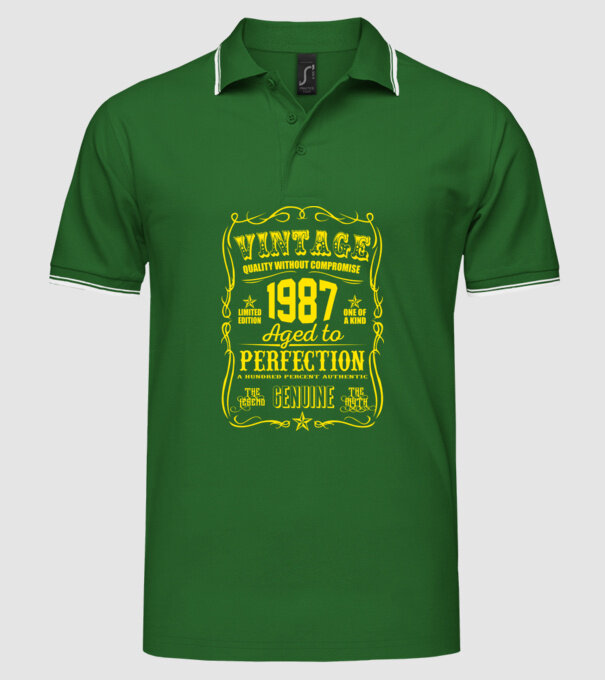 Vintage Perfection - 1987 model verde pe tricou