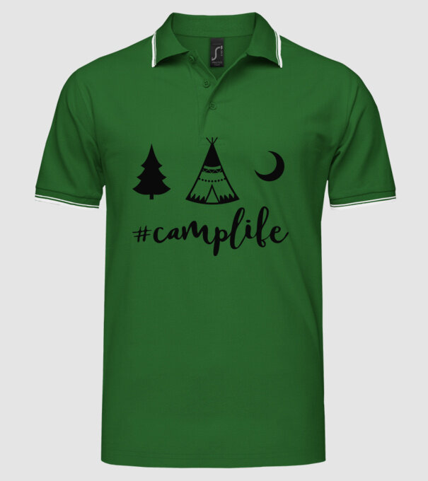 camplife model verde pe tricou