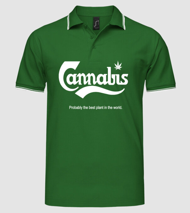 Cannabis model verde pe tricou